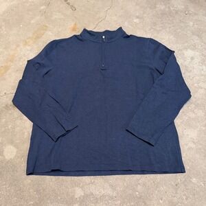 Mizzen+Main Quarter Zip Pullover Mens XL Navy Performance LS 1PO-0547